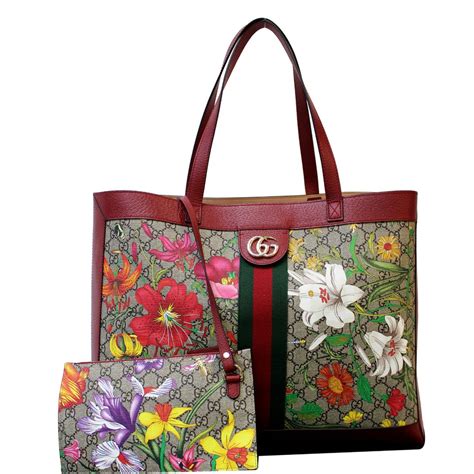 gucci pouch floral|authentic Gucci tote bags.